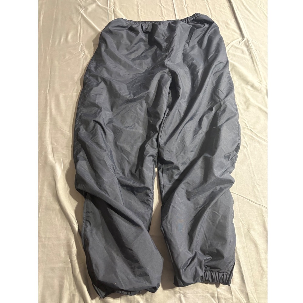 Alpine Ski Mens Black Nylon Lined‎ Windbreaker Track Pants Size Large Vintage